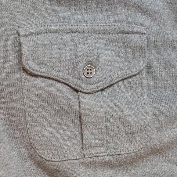 Michael Kors Men's 1/4 Zip Grey Pullover Sweater - Size XL - Picture 3 of 5